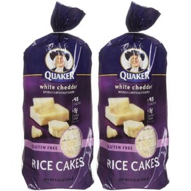 Quaker White Cheddar Rice Cakes, 5.5 oz, 2 pk