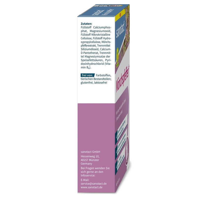 sanotact Monk's Pepper + (6 x 60 Tablets) • 6
