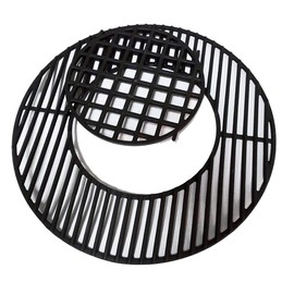 soldbbq 8835 Cast Iron 21.5" Grill Grates for Weber Original Kettle Premium 22-inch Charcoal Grill, 22'' Smokers, Replacement Parts for Weber 22" Performer Premium Grill