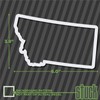 Montana State Outline Track Map Style - 6" x 3.9"
