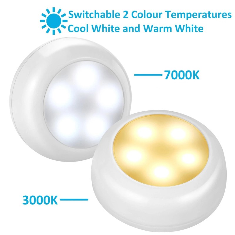 BLS Wireless LED Puck Lights with Remote Control, AA-1030 Battery