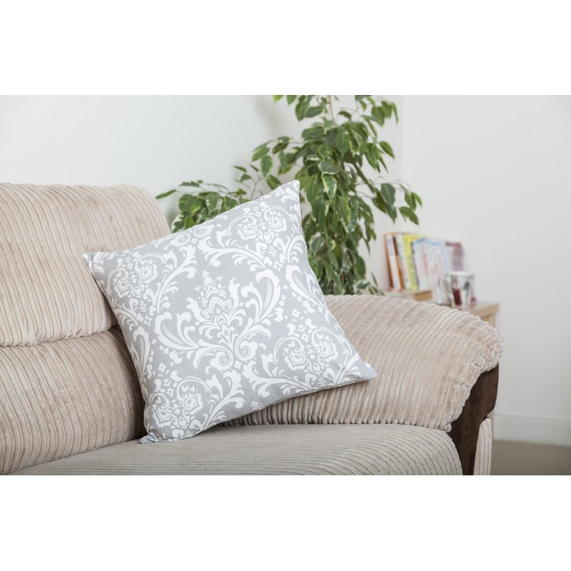 TreeWool, (2 Pack Cushion Covers Damask Accent in Cotton Canvas