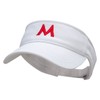 e4Hats.com Mario World Logo Embroidered Brushed Sports Visor - White