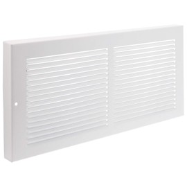 Imperial RG0033 Louvered Steel Painted Baseboard Return Air Grille, 14 x 6-Inch, White, 3 Pack