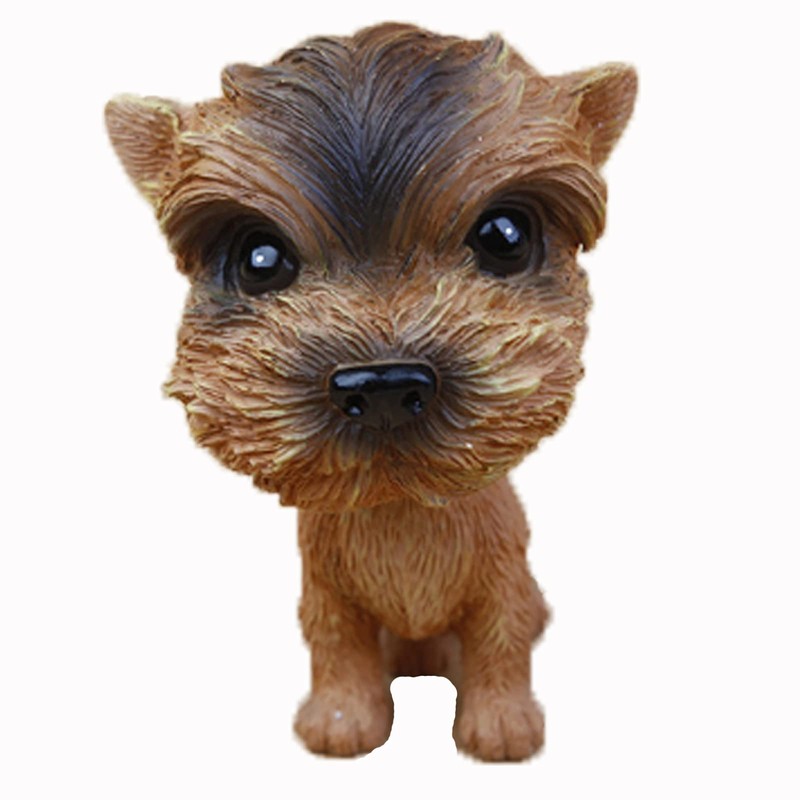 Kangkang@ [Yorkshire Terrier] Bobbleheads Car Ornaments Resin Car Decoration,4.7x2.3''