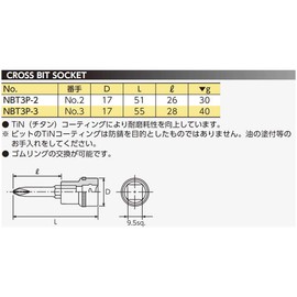 Nepros 3/8"sq. Closs Bit Socket Wrench