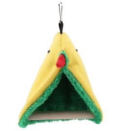 Akozon Bird Parrot Plush Triangle Hammock Cage Happy Tent Bed Hanging Cave Toy