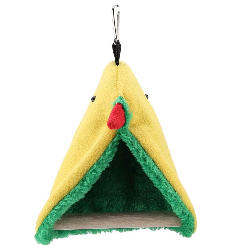 Akozon Bird Parrot Plush Triangle Hammock Cage Happy Tent Bed