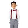 Spring Notion Boys' Suspenders and Solid Color Bowtie Set Red
