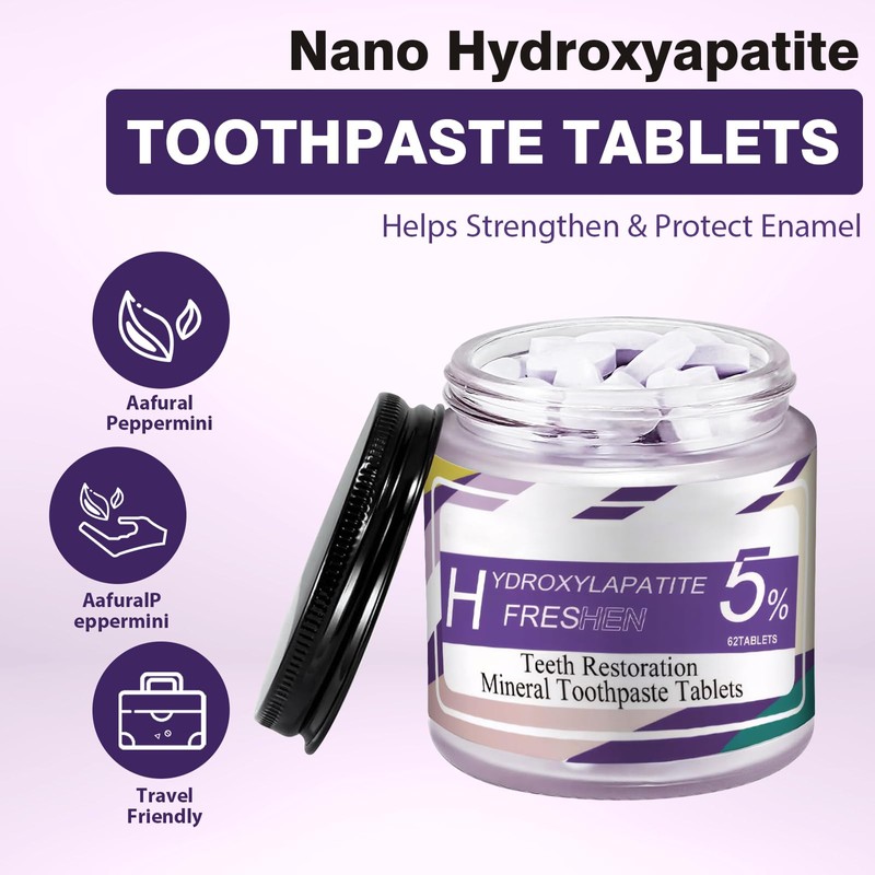 1 Bottle Hydroxyapatite Toothpaste Toothpaste Tablets Toothpaste Hydroxyapatite Tablets Hydroxyapatite
