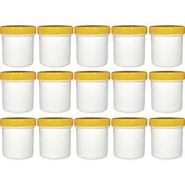 15 Containers Containers Ointment Cream Ointment Kruken High 12ml Capacity with Yellow Lids – Made in Germany