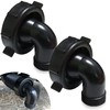 TonGass (2-Pack, 1-1/2" x 3/4", Black) T01-0091VP RV Swivel Drain