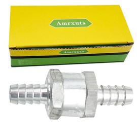 Amrxuts 10mm 3/8" Fuel Non Return One Way Check Valve Petrol Diesel Fuel Oil Water Aluminium Alloy