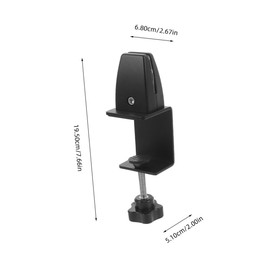 jojofuny 2pcs Partition Clamp Easy Install Desk Divider Clip for Privacy Screens Movable Black Clamp for Home Office Workspaces No Drill Required