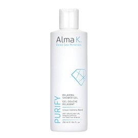 Alma K Gel de Ducha Relajante - Gel Corporal para Mujeres y Hombres - Cuidado de la Piel con Minerales del Mar Muerto, Aceite de Aguacate - 250 ml
