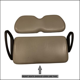 Huskey Parts Company Premium Golf Cart Front Seat Cover Brown for Club Car Precedent/Tempo, Staple On