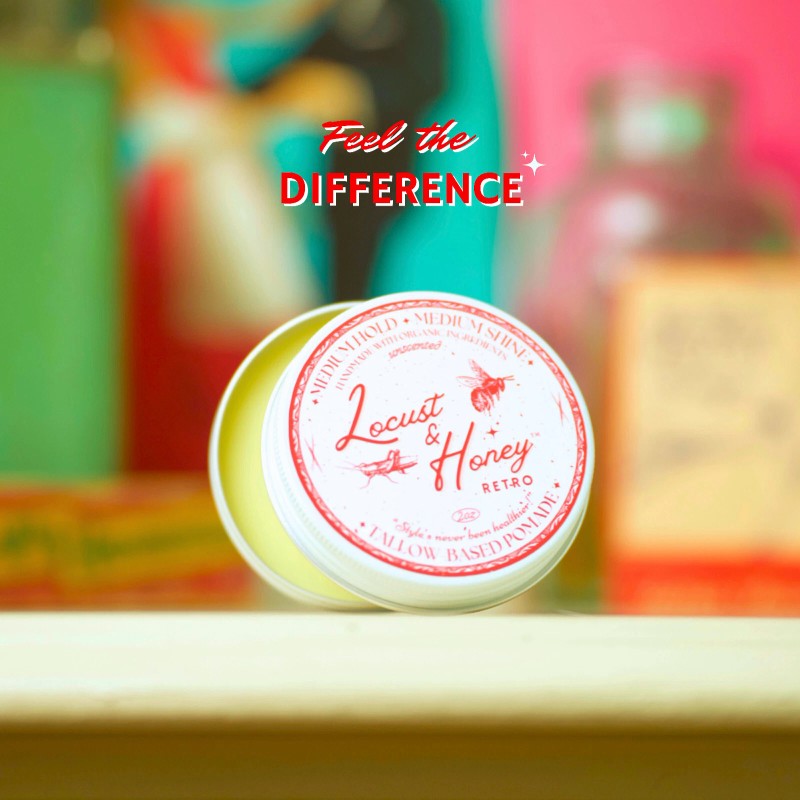 The Retro-ORGANIC Tallow-Based Pomade 100% Natural, Uncented *Medium Hold &Shine