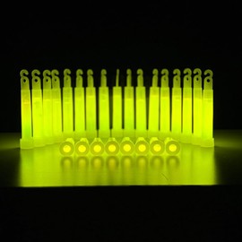 Power Glow Light 4 Inches - Pack of 25 Yellow (Length 10 cm Diameter Approx. 1.5 cm)