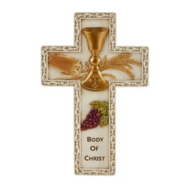 Autom Body of Christ Wall Hanging First Communion Cross, 8 1/2 Inch