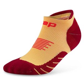 CEP - Women's Core 5.0 No Show Compression Running Socks - Optimal Blood Circulation, Faster Regeneration and Bubble Free Running, Marigold/Burgundy, L