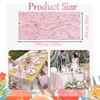 YOUTHLOXUS 90x300cm Pink Table Runner, Semi-Sheer Cheesecloth Table Runner, Wedding