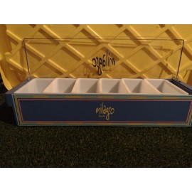 milagro Fruit/bar tray. Milagro Condiment caddy 6 Section New 18" X 4"