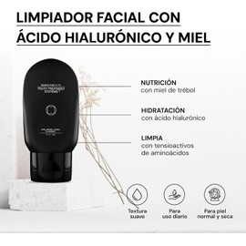 Limpiador Facial con Ácido Hialurónico y Miel 60 ML- Hidratante Facial Ultra Suave Ideal para Piel Normal y Seca Fórmula Nutritiva con Miel de Trébol y Aminoácidos Cuidado Skin Care TRUTH TREATMENT