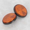Car Reflector, 2 Pcs Round Reflector Universal Motorcycle Bike Red