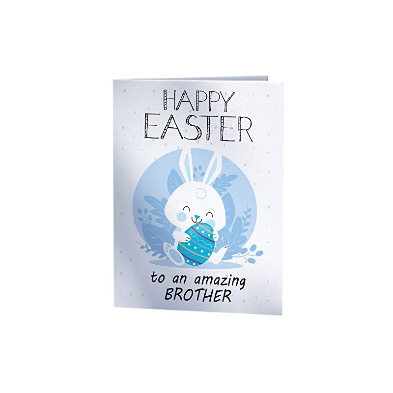 Happy Easter Card For Brother - Easter Bunny & Easter