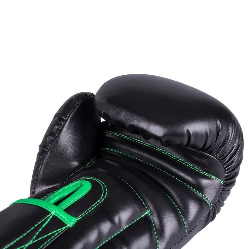 OKAMI Boxing Gloves Black Rumble Black/Green (12 oz)