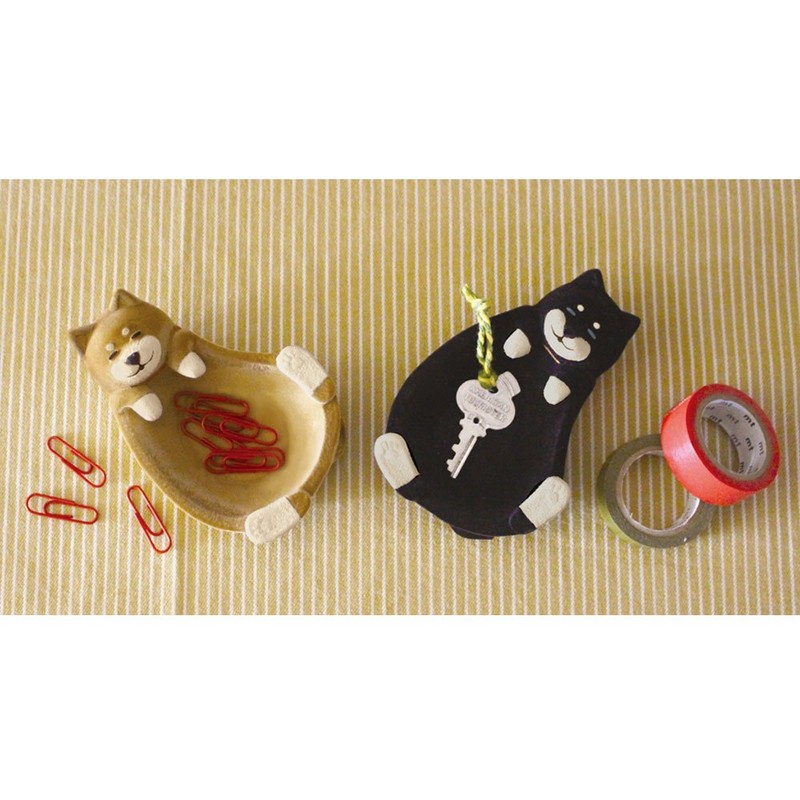 DECOLE Wankoron Series WA-74121 Caterpillar Tray, Brown, Approx. 2.8 x