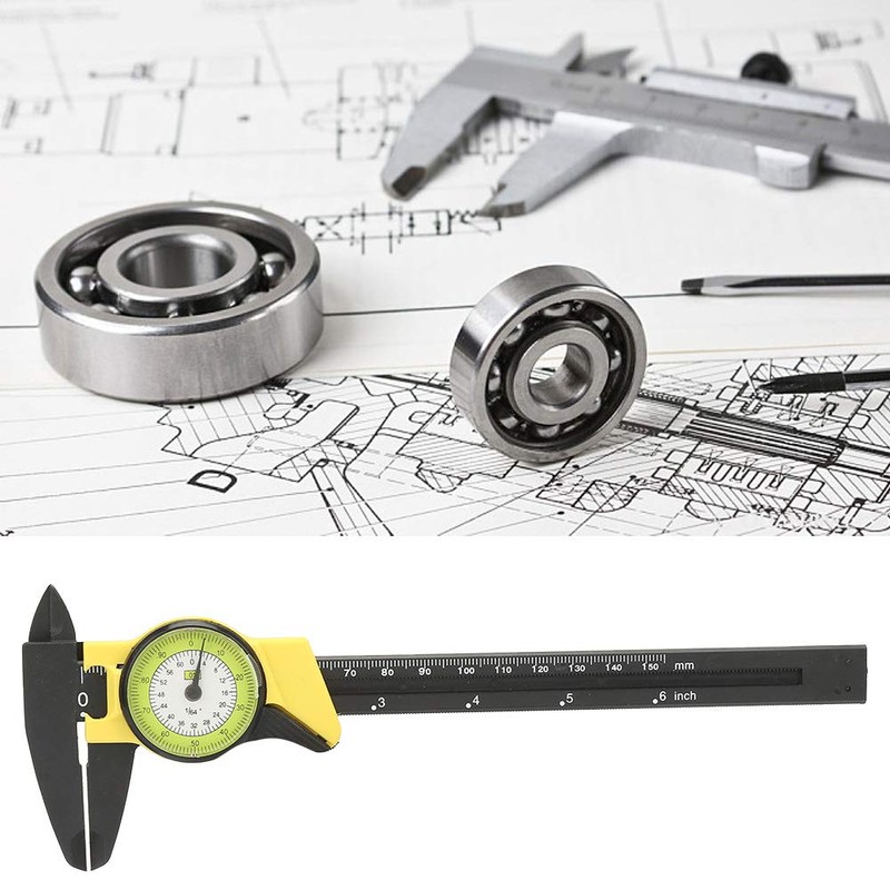 caliperssurement,0-150mm Plastic Dial Vernier Caliper Ruler Gauge Roofessional Measure Tool