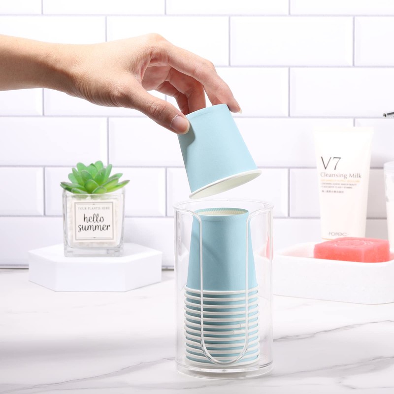 LoveBB Bathroom Cup Dispenser, 3oz-5oz Small Disposable Paper Cups Holder