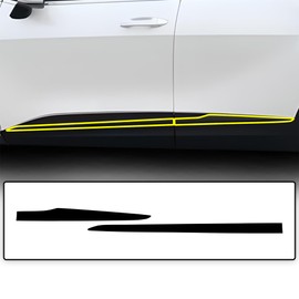 BOGAR TECH DESIGNS Lower Side Chrome Delete Overlay Compatible with Kia Sportage 2023-2025, Gloss Black