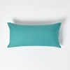 HOMESCAPES Percale Cushion Cover 40 x 80 cm Sea Green
