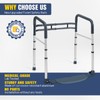 Lianjindun Toilet Safety Rails with Footrest, Folding & Portable Bathroom