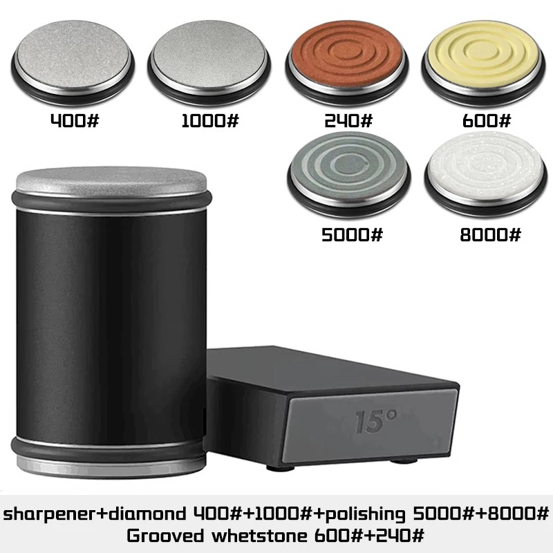 Rolling Knife Sharpener Kit for Kitchen Knives – Double-Sided Edge