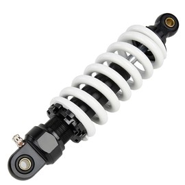 bravedog Rear Suspension Shock 280mm Rear Shock Damper Suspension Spring Compatible with Dirt Pit Bike ATV Rear Shock Absorber Spring (black+white)