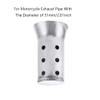 TOTMOX 1 Piece Silencer Silver Insert Universal Detachable Motorcycle Exhaust