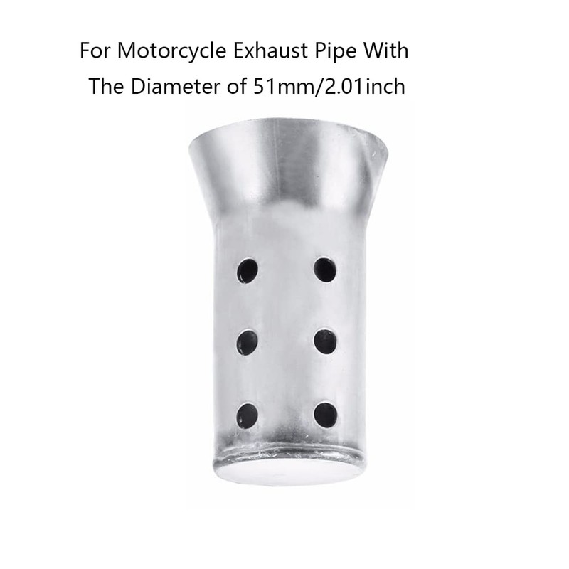 TOTMOX 1 Piece Silencer Silver Insert Universal Detachable Motorcycle Exhaust