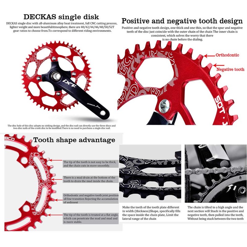 DECKAS 104BCD 40T 42T 44T 46T 48T 50T 52T Narrow