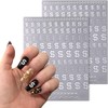 DANNEASY 8 Sheets Dollar Nail Stickers for Acrylic Nails Gold