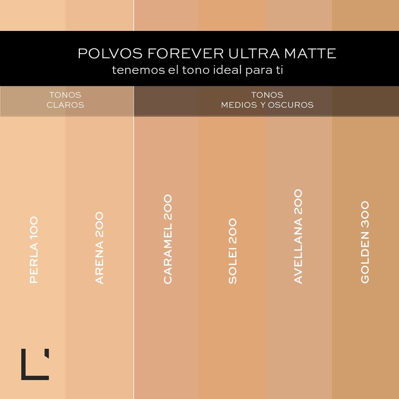 L'BEL - Polvos Compactos Control Brillo Forever Ultra Matte 9g