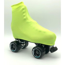 Uniq Skates Skating Boot Covers - Protective and Stylish Spandex Protection for Roller or Ice Skate Boots (Yellow)