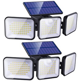 Sunenvoy Solar Outdoor Lights, Solar Lights Motion Sensor Outdoor, IP65 Waterproof Luces Solares para Exteriores with 3 Adjutable Head Wide Angle Security Flood Lights for Garage Yard Patio
