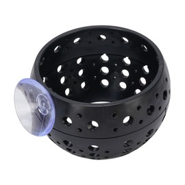 Betta Fish Lounge, Fish Tank Decoration, Betta Fish Shelter House, Aquarium Fish Lounge Cave with Suction Cup, Betta Fish Tank Accessories for Small Fish Shrimp (Black)