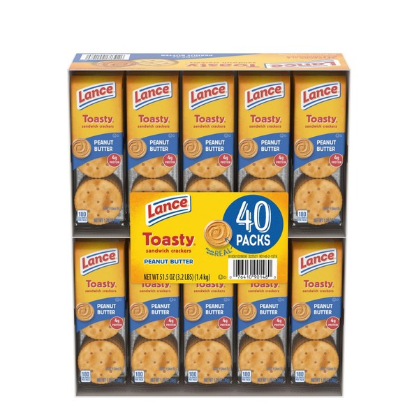 Lance Peanut Butter Sandwich Crackers – 2 Packs of 20,