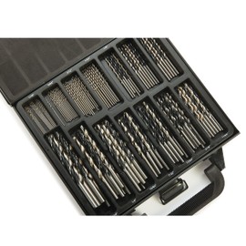 WOODRIVER 100-Piece Combo Brad Point and Twist Drill Bit Box