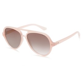 SOJOS Classic Polarized Aviator Sunglasses Womens Mens Retro Double Bridge Aviators SJ2201, Pink/Light Brown