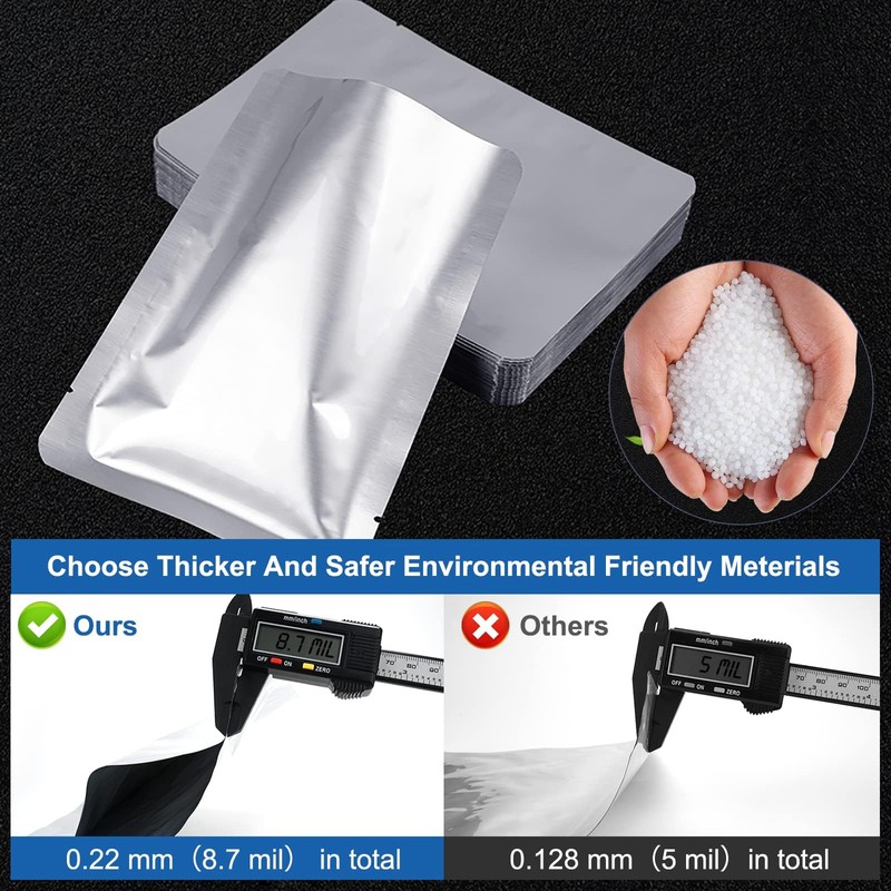 50 Pack 1 Gallon Mylar Bags for Food Storage with